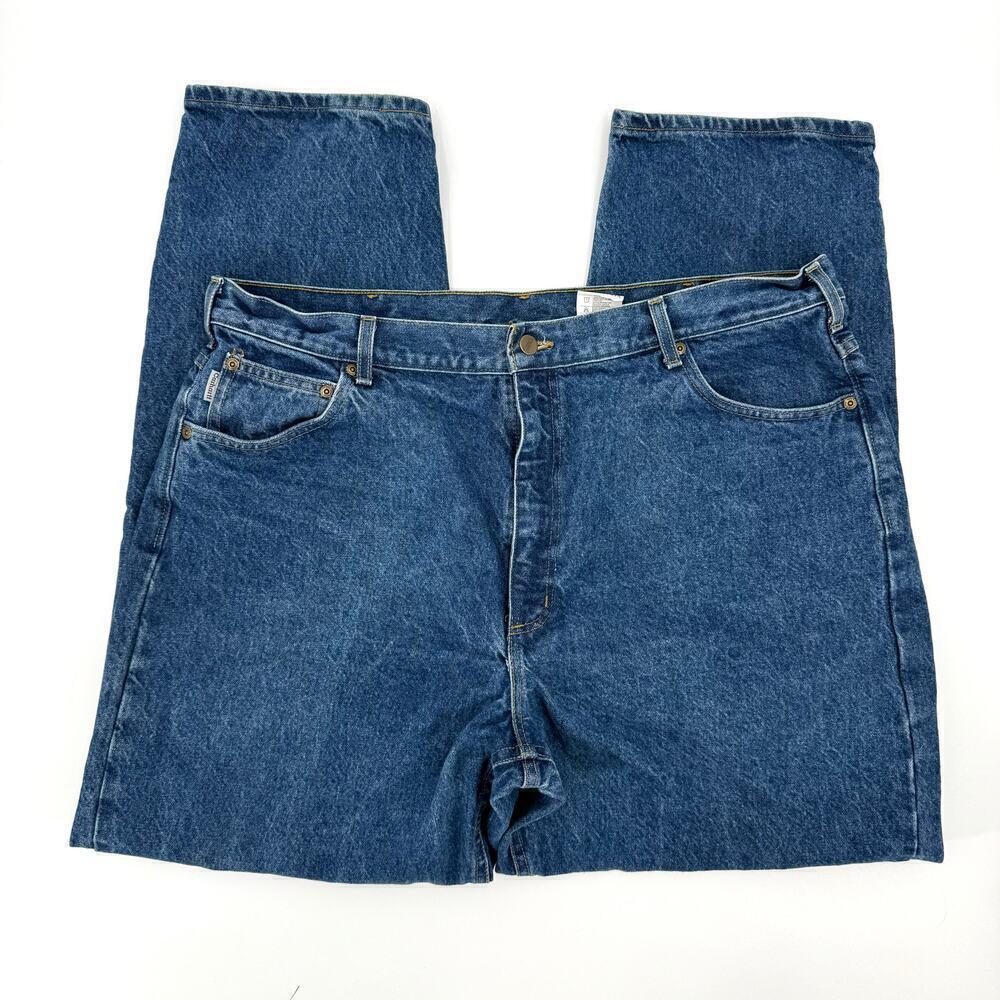 Vintage Carhartt Straight Fit Tapered Leg Jeans Men's Size 41x32 USA Union Made - Picture 5 of 10
